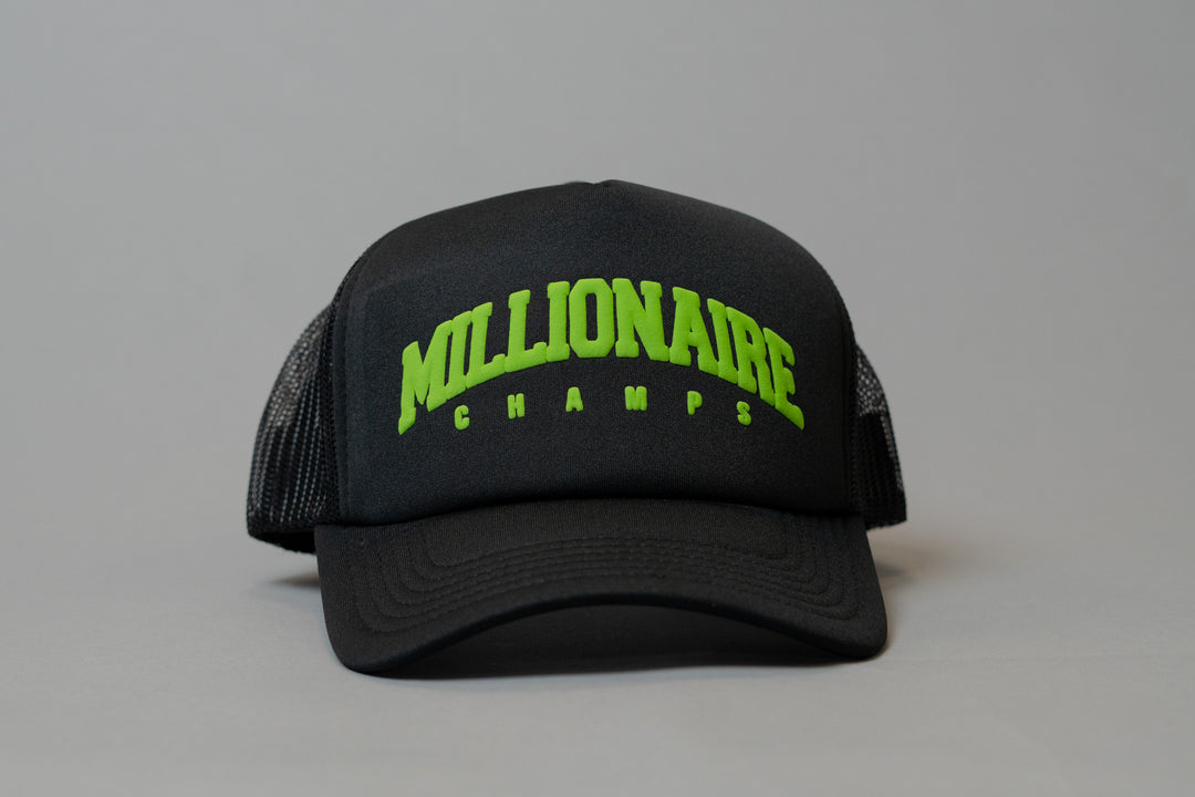 Logo Stamp Trucker Hat By Millionaire Champs™ (Prosperity Green)