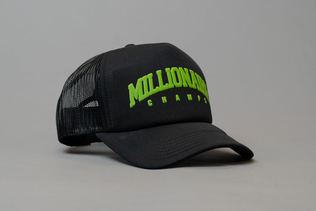Logo Stamp Trucker Hat By Millionaire Champs™ (Prosperity Green)