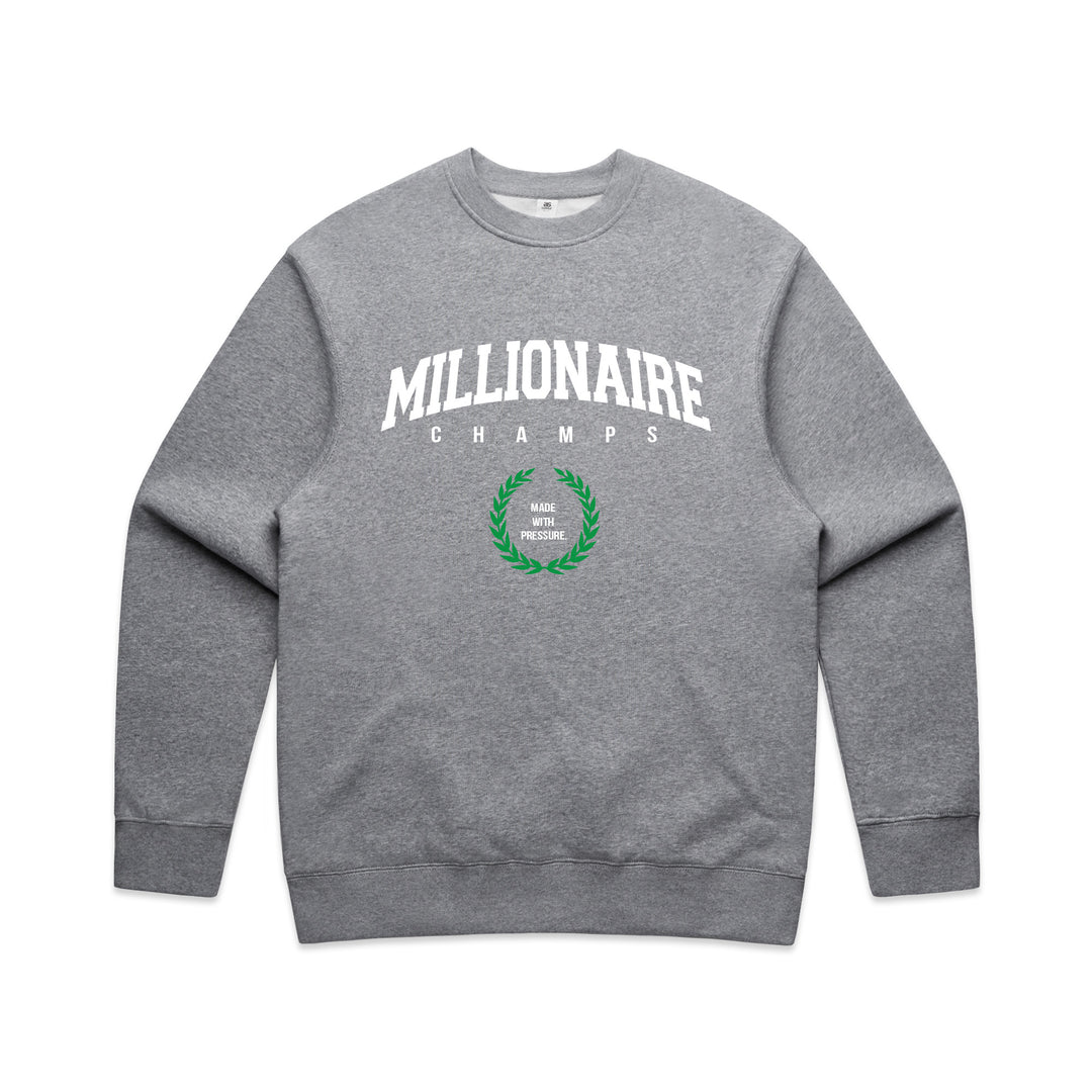 Made With Pressure Crewneck Sweater By Millionaire Champs™ - Heather Grey